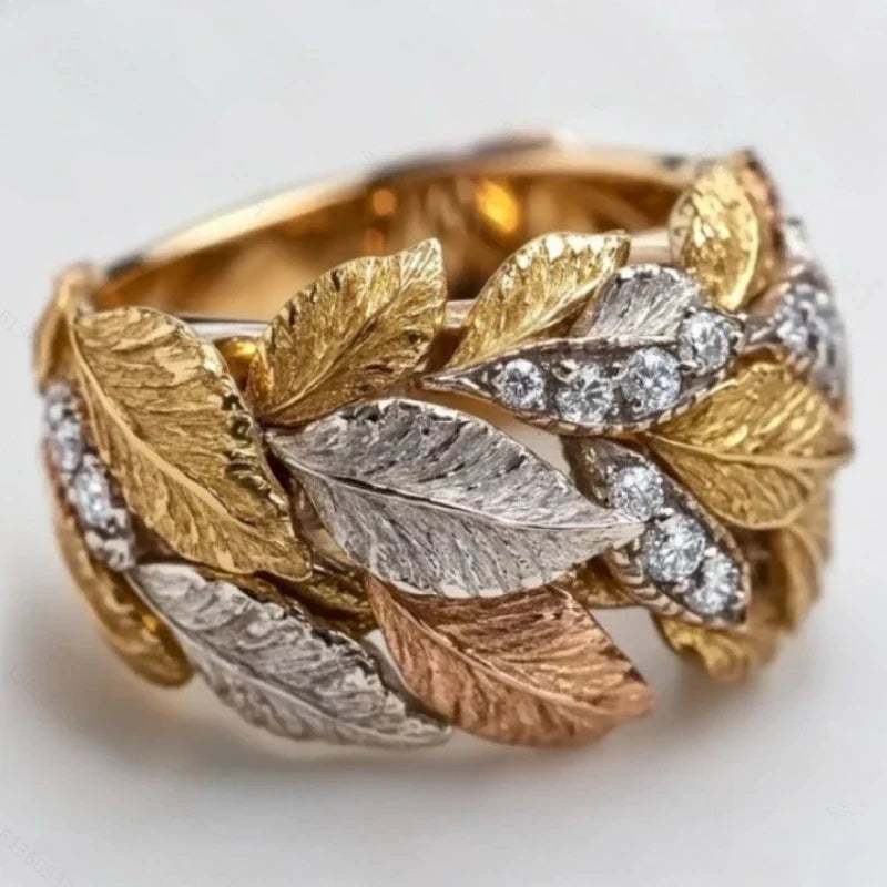Anillo Otoño en Oro, Plata y Cobre