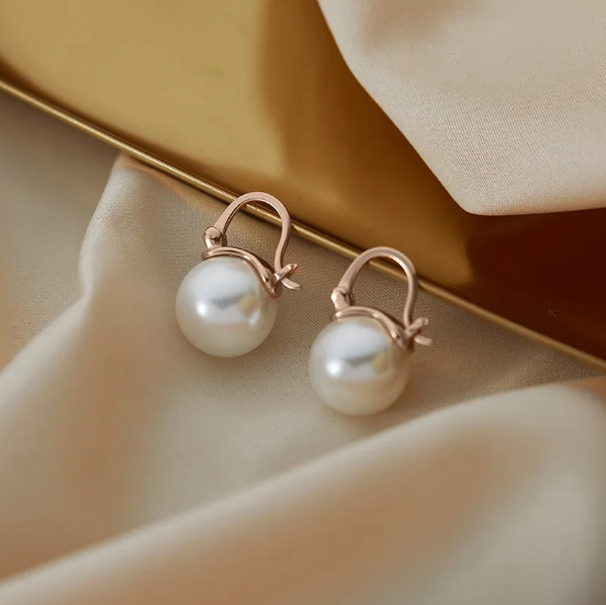 Pendientes de red franceses en plata