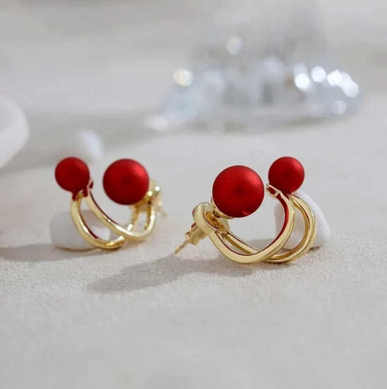 Pendientes de red franceses en plata