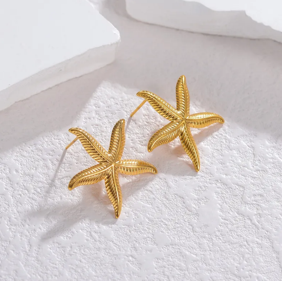 Pendientes Estrella de Mar Dorada