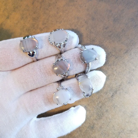 Conjunto de Anillos en Piedra Natural