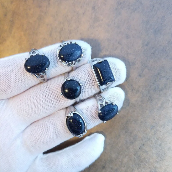 Conjunto de Anillos en Piedra Natural