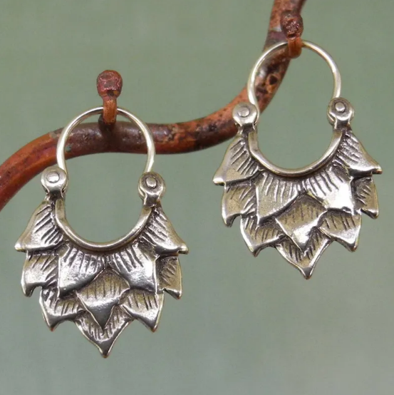 Pendientes geométricos de metal gitano