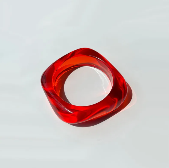 Pulsera cuadrada de acrílico de colores