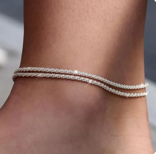 Tobillera con cadena para vacaciones en la playa