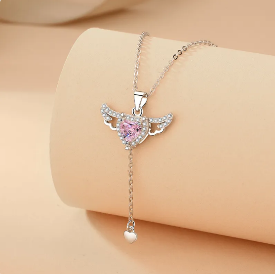 Collar Cupido Corazón Alas de Ángel