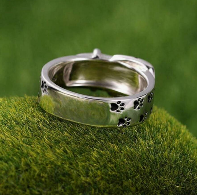 Anillo para Collar Huella de Gato