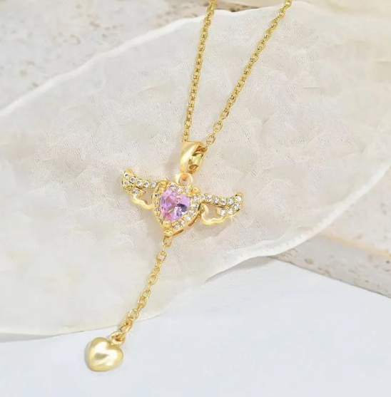 Collar Cupido Corazón Alas de Ángel