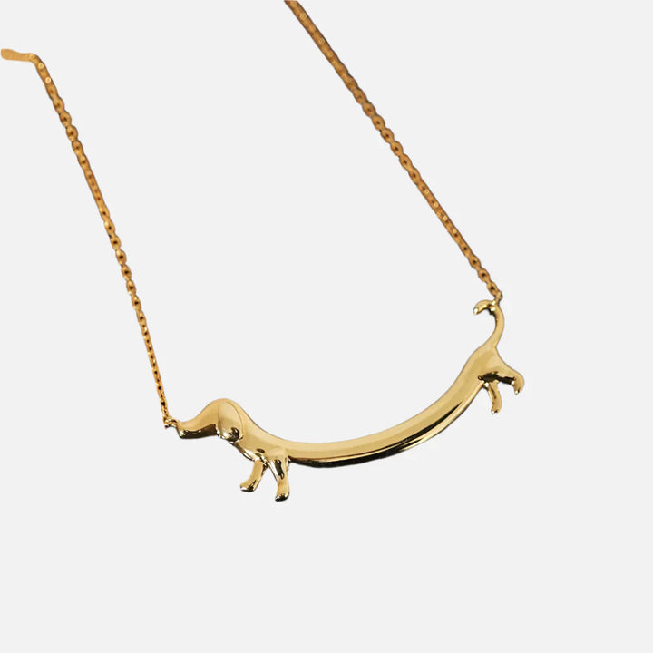 Collar Cane Salame en tono dorado