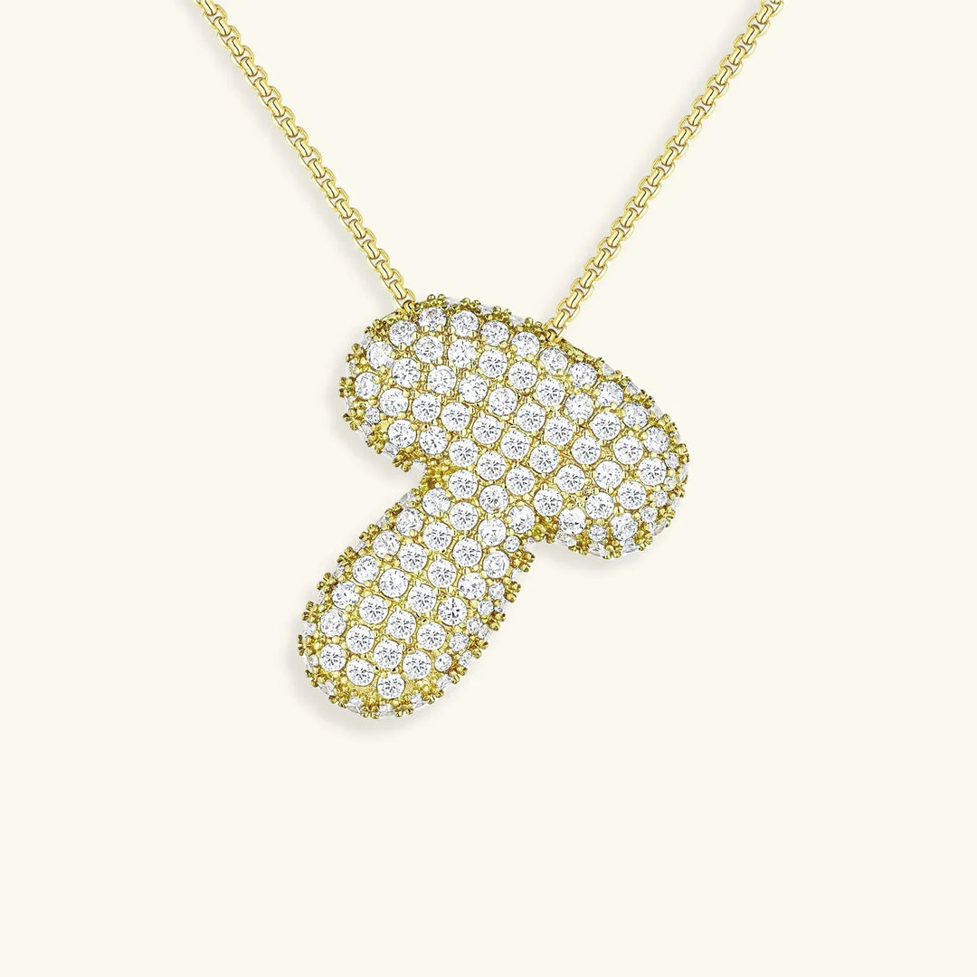 Collar de Diamantes con Inicial en Burbuja