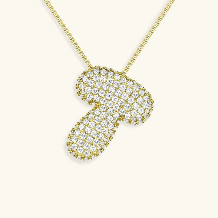 Collar de Diamantes con Inicial en Burbuja