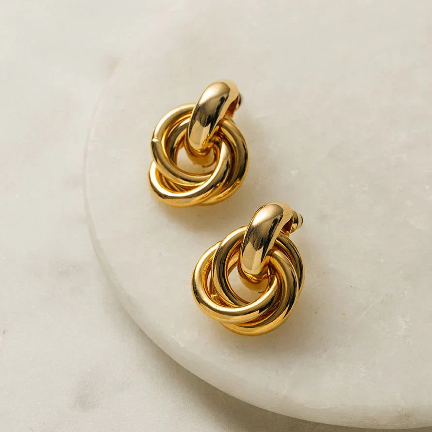 Pendientes Entrelazados | Oro