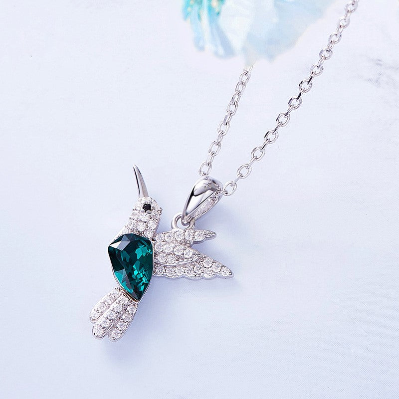 Collar Bebé-colibrí con circonita