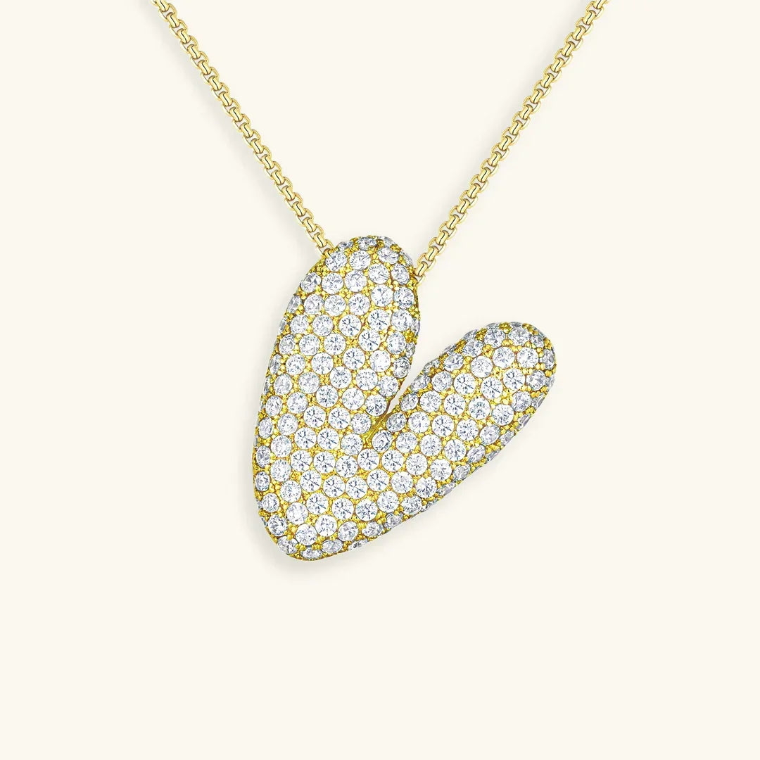 Collar de Diamantes con Inicial en Burbuja