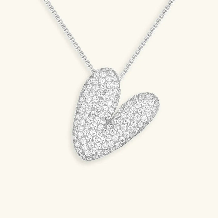 Collar de Diamantes con Inicial en Burbuja