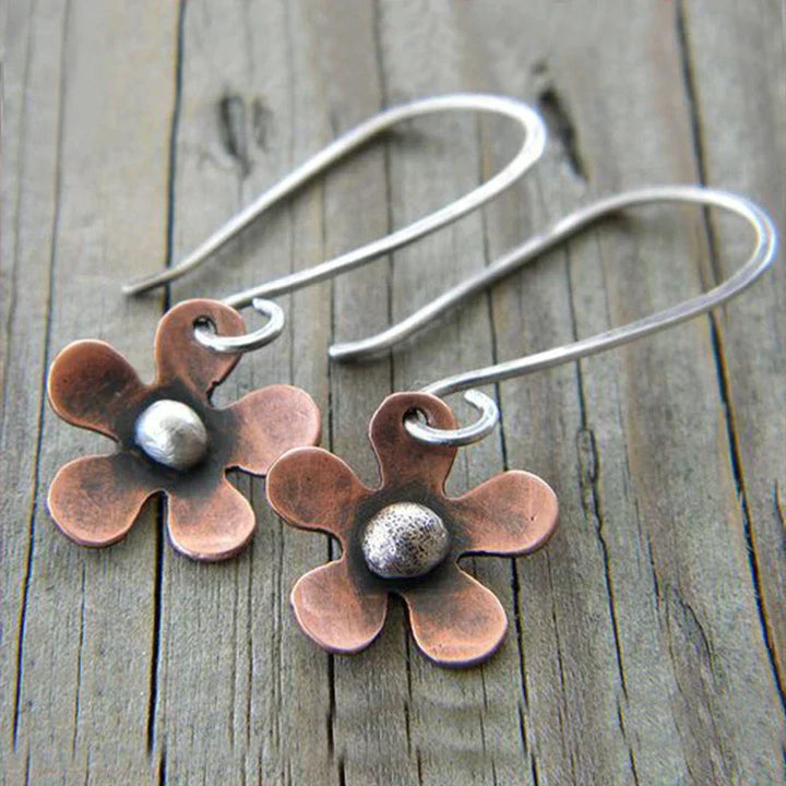 Pendientes Vintage Flower en plata