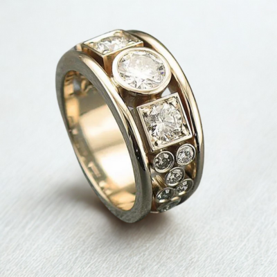Anillo Vintage en Oro con Circonita