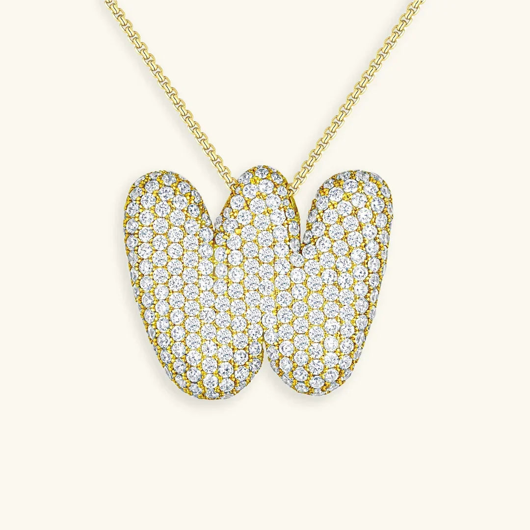 Collar de Diamantes con Inicial en Burbuja