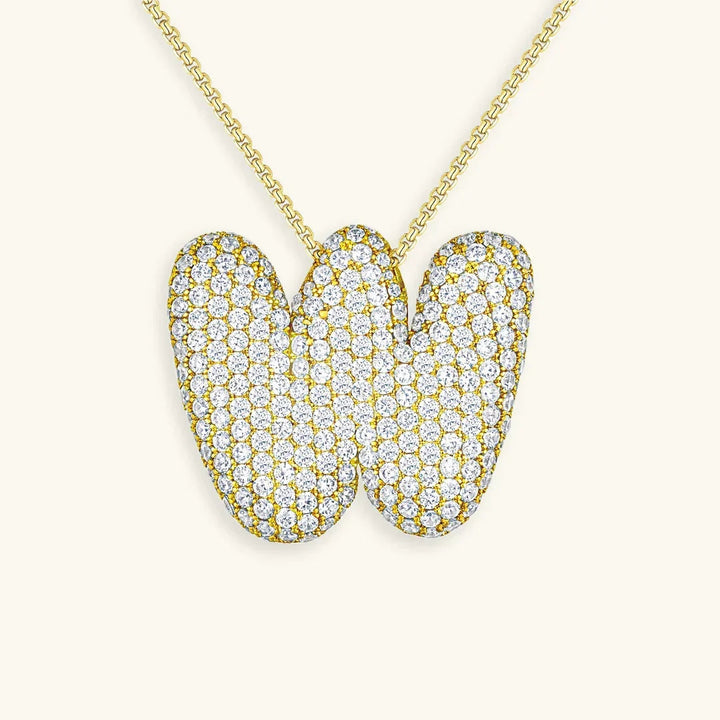 Collar de Diamantes con Inicial en Burbuja