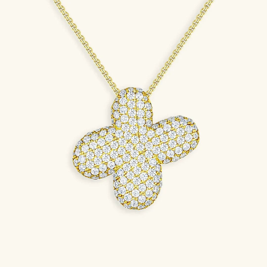 Collar de Diamantes con Inicial en Burbuja