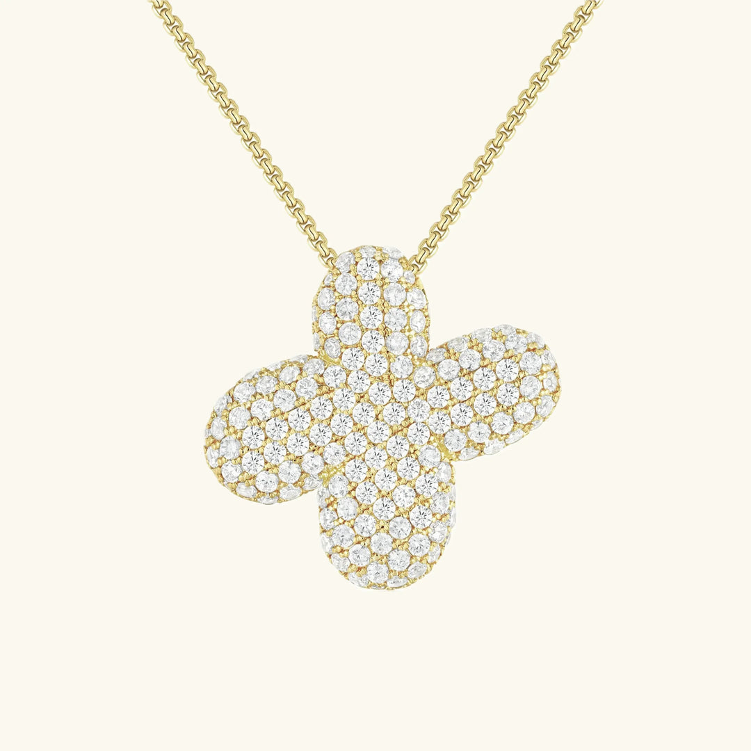 Collar de Diamantes con Inicial en Burbuja