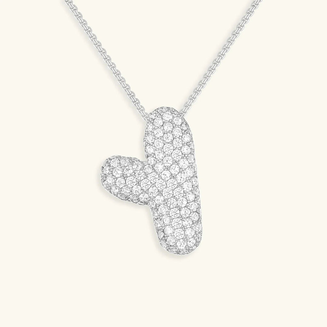 Collar de Diamantes con Inicial en Burbuja