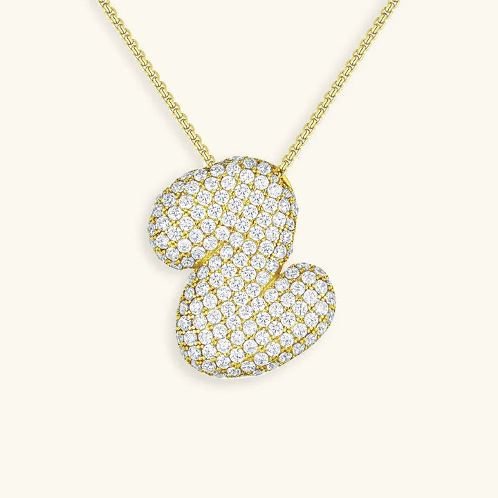 Collar de Diamantes con Inicial en Burbuja