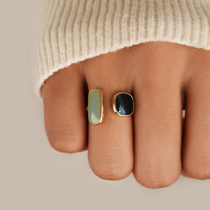 Anillo Envolvente de Aguamarina