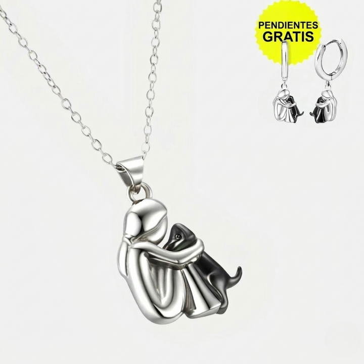 Collar Colgante Abrazo con Pendientes de Regalo – Oferta por Tiempo Limitado