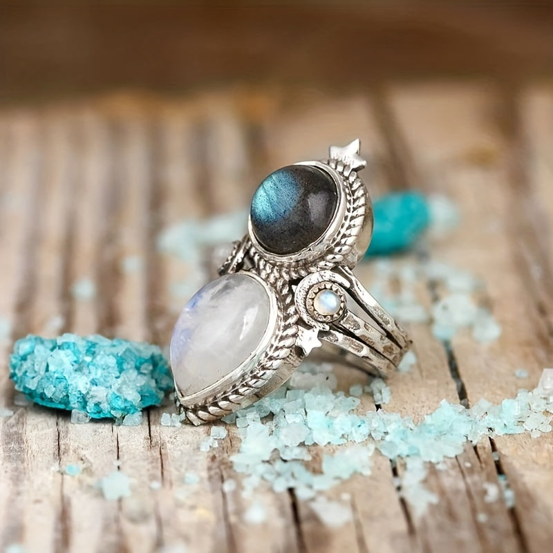 Anillo Rita con Piedra de Luna