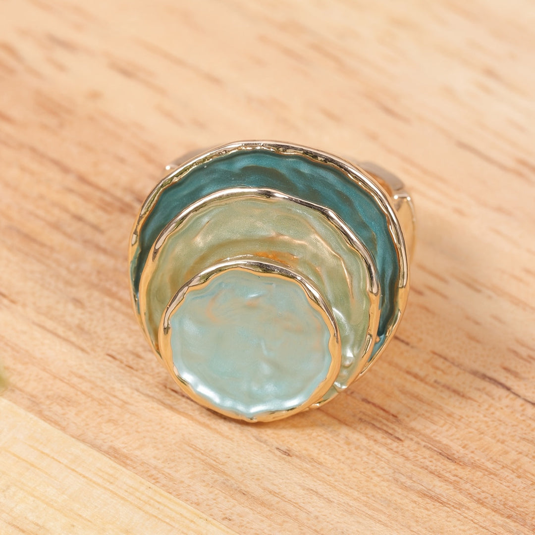 Anillo Boho de Tres Capas Esmaltado