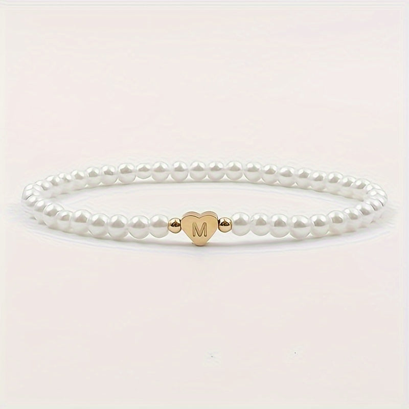 Pulsera Elegante de Corazón con Inicial