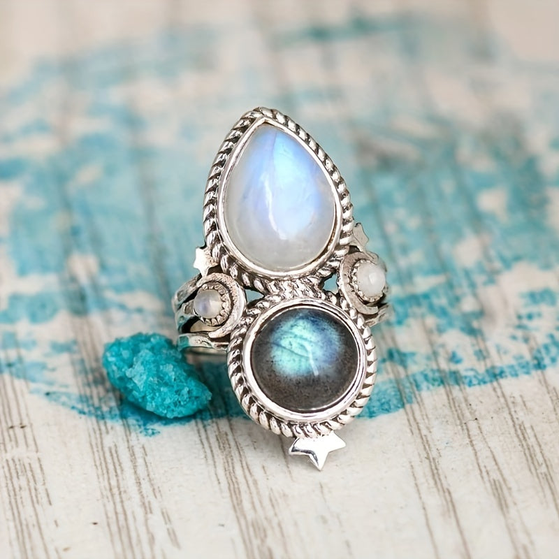 Anillo Rita con Piedra de Luna