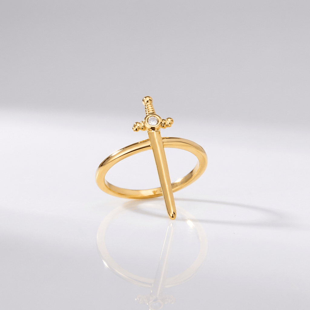 ANILLO DE ESPADA CRUZ DE PLATA