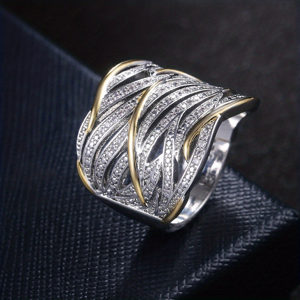 Anillo Elegante con Varias Capas Torcidas