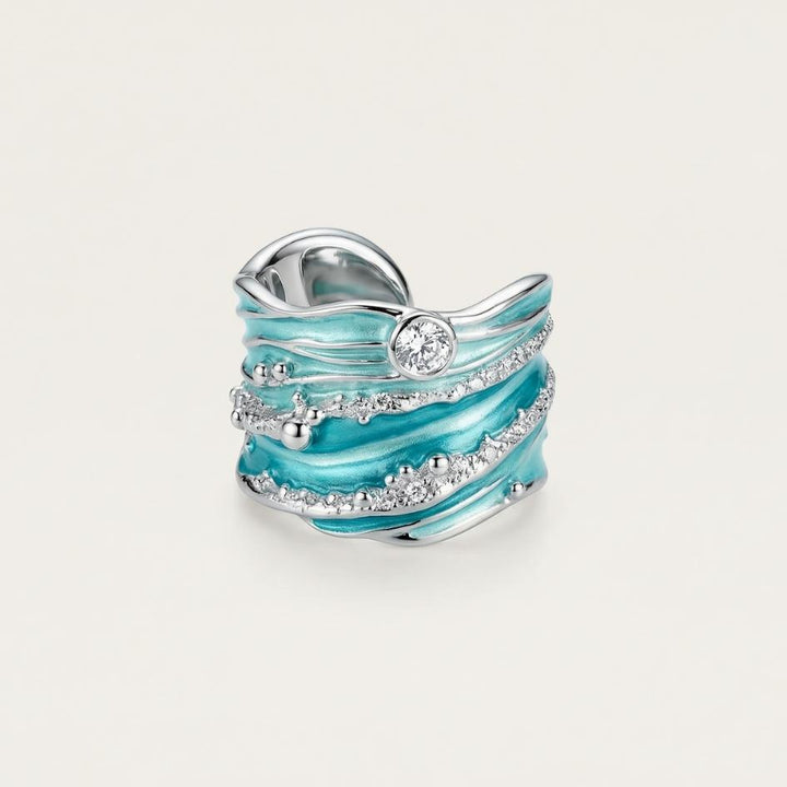 Anillo Ondas de Cristal (Ajustable)