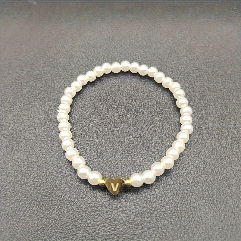 Pulsera Elegante de Corazón con Inicial