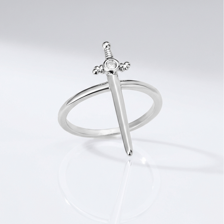 ANILLO DE ESPADA CRUZ DE PLATA