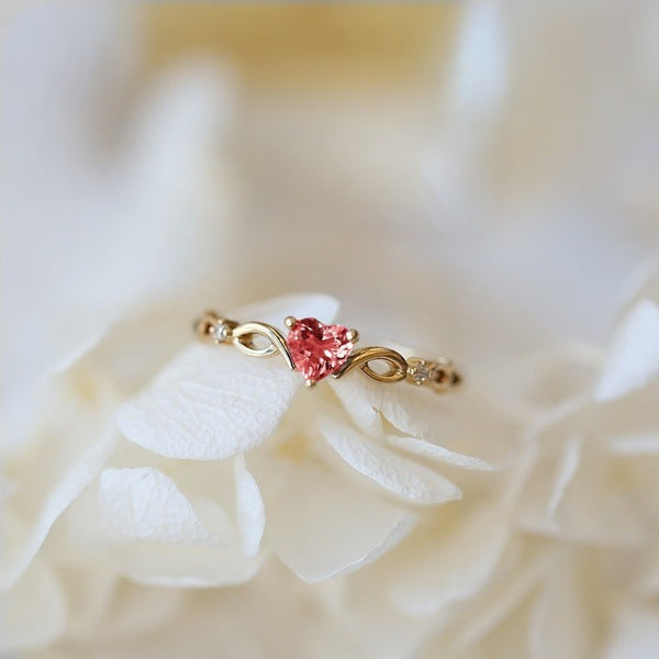 Anillo con Corazón de Circonita