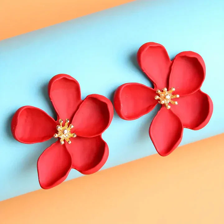 Pendientes de flor dorada
