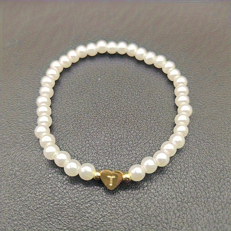 Pulsera Elegante de Corazón con Inicial