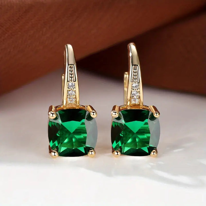 Pendientes Aro de Oro Zafiro Místico
