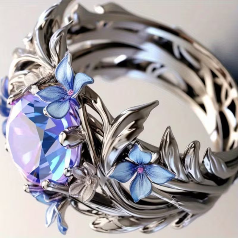 Anillo Herencia Flor de Lavanda