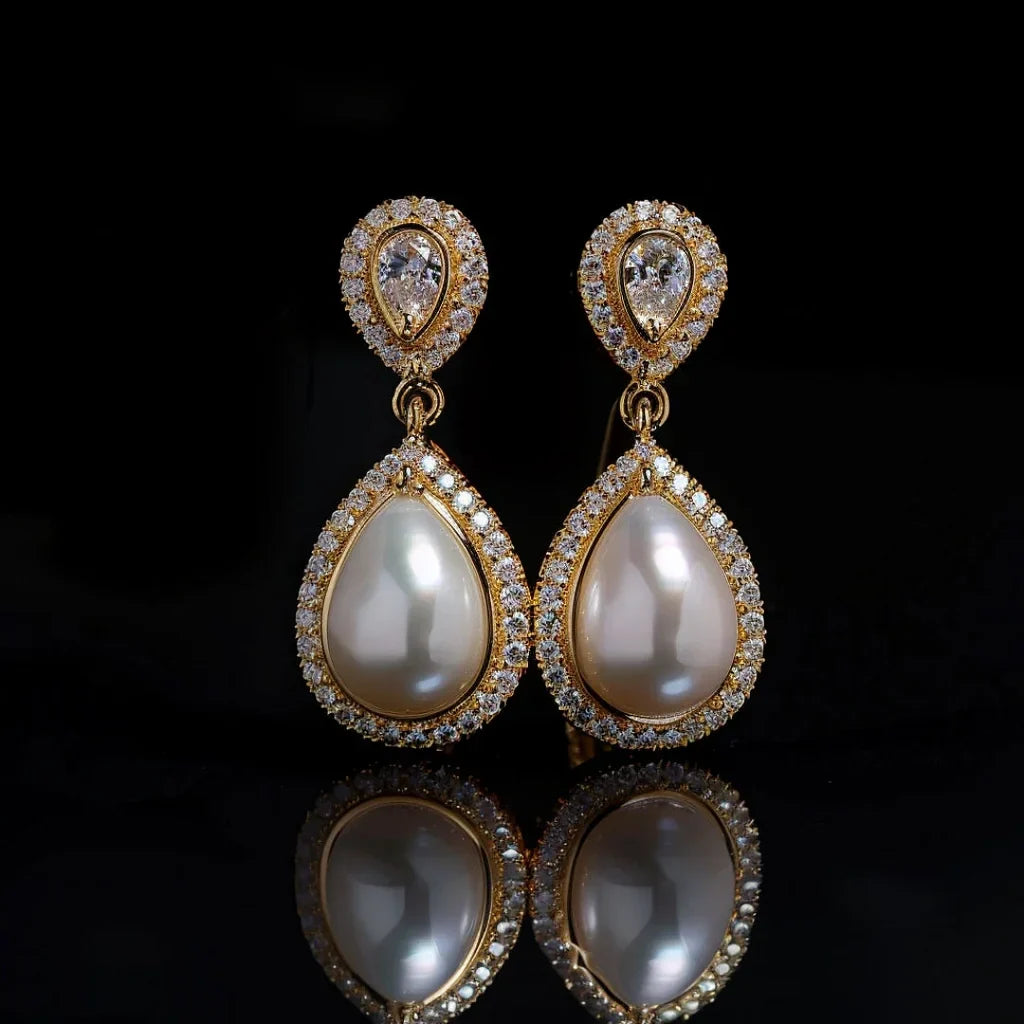 Pendientes Gota con Perla