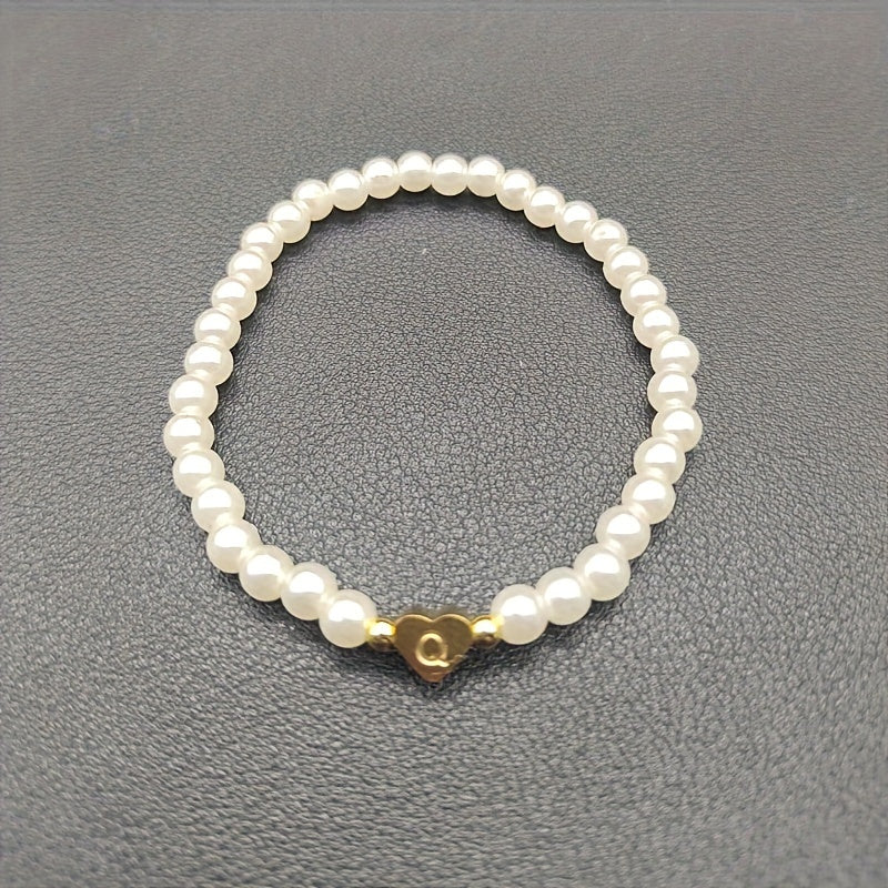 Pulsera Elegante de Corazón con Inicial