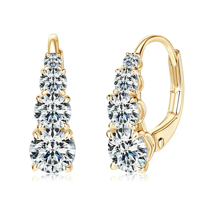 Pendientes Carol con cuatro piedras