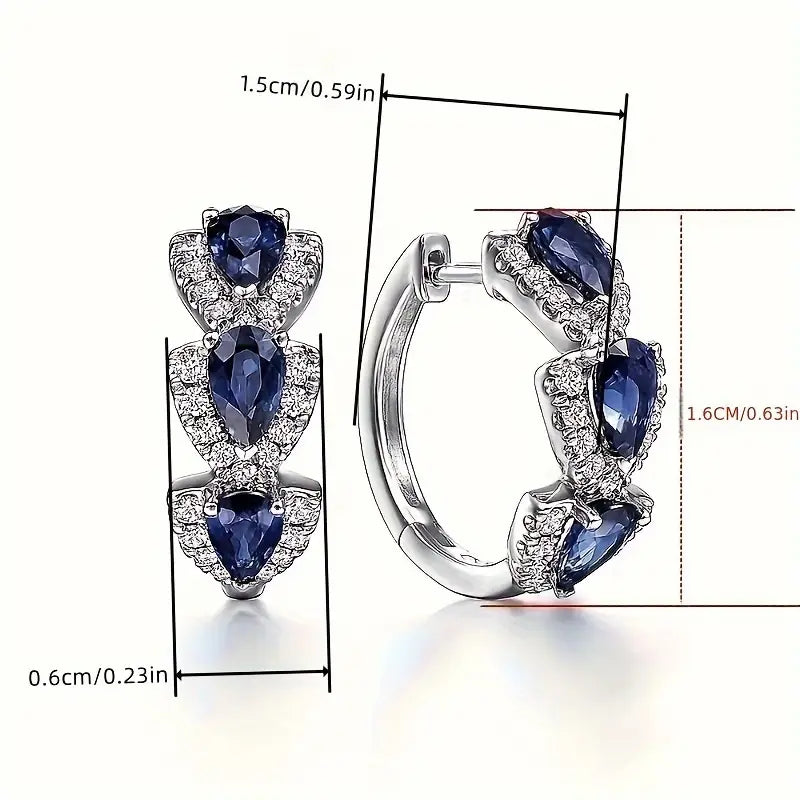 Pendientes Blasón Real de Zafiro