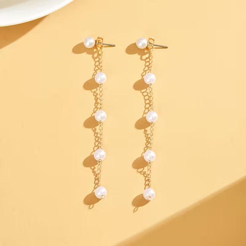 Par de pendientes de perlas