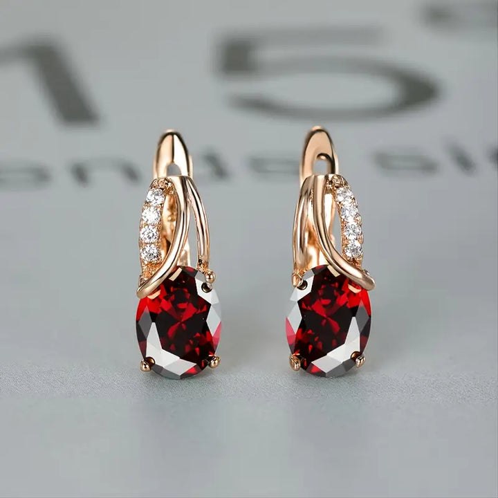 Pendientes Veressa Ruberine en dorado
