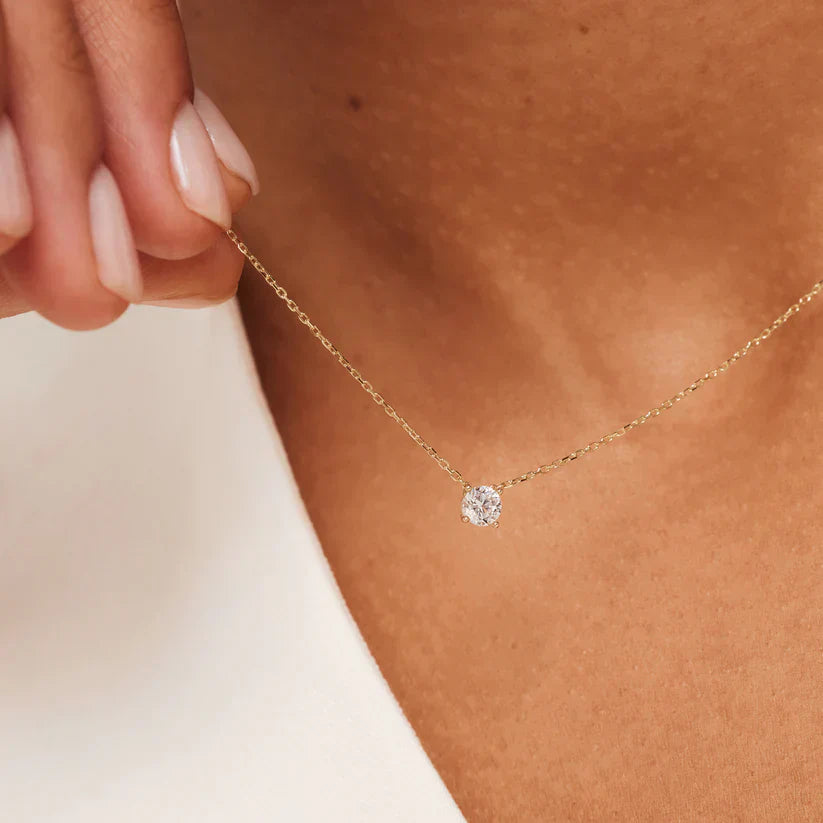 Collar Cléa Piedra Moissanite | Oro